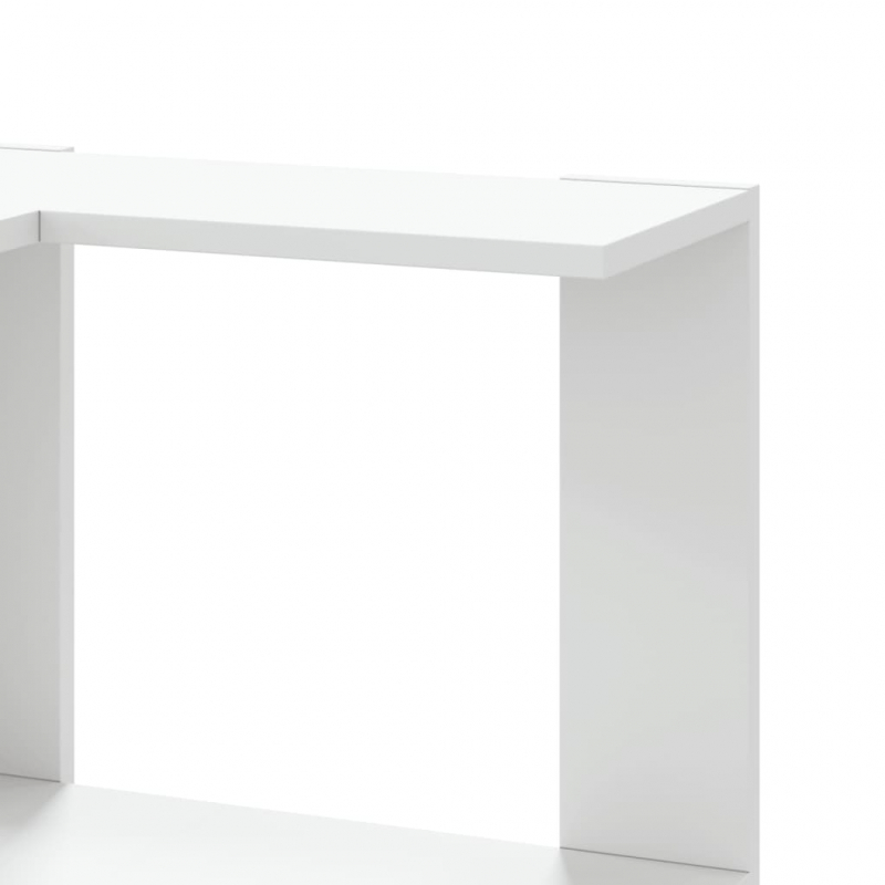 Eck-Bücherregal 3 Böden Weiß 50x50x102 cm Holzwerkstoff