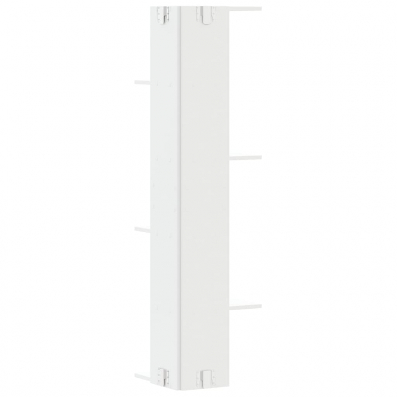 Wand-Eckregal Weiß 36,5x36,5x140 cm Holzwerkstoff