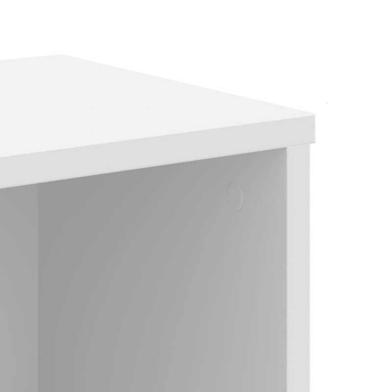 Bücherregal Weiß 50x25x105 cm Holzwerkstoff