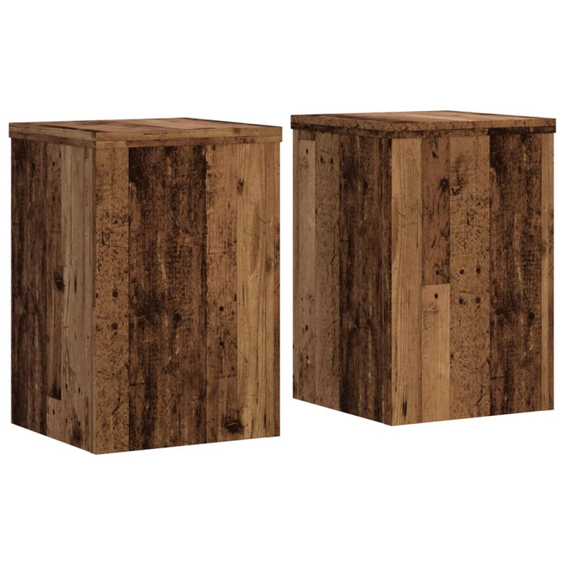 Pflanzenständer 2 Stk. Altholz-Optik 20x20x30 cm Holzwerkstoff