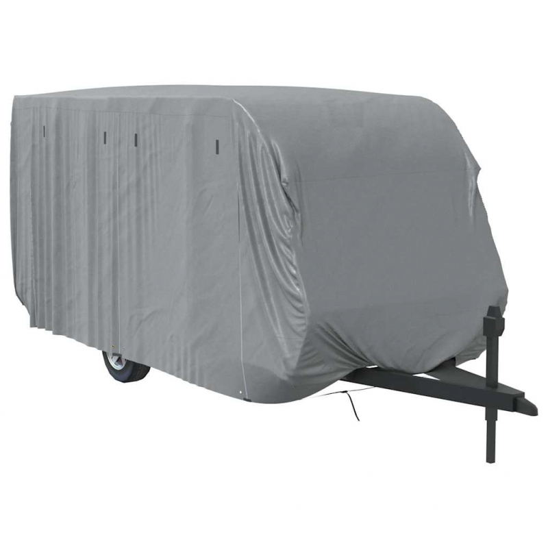 Schutzhülle für Wohnwagen Grau 670x250x220 cm Vliesstoff