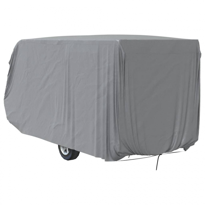 Schutzhülle für Wohnwagen Grau 670x250x220 cm Vliesstoff