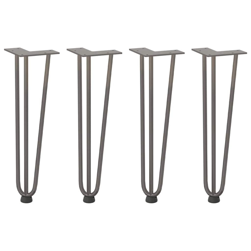 Haarnadelbeine 4 Stk. Naturstahl 42 cm Massivstahl