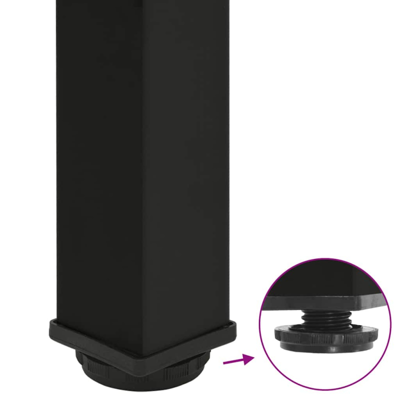 Couchtischbeine 4 Stk. Schwarz 110-112 cm Stahl