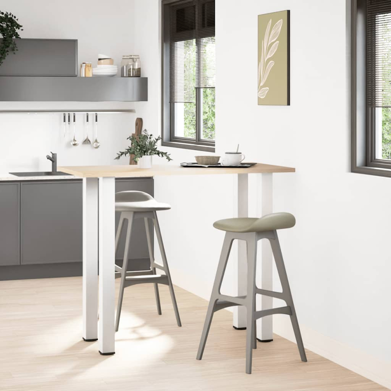 Couchtischbeine 4 Stk. Weiß 110-112 cm Stahl