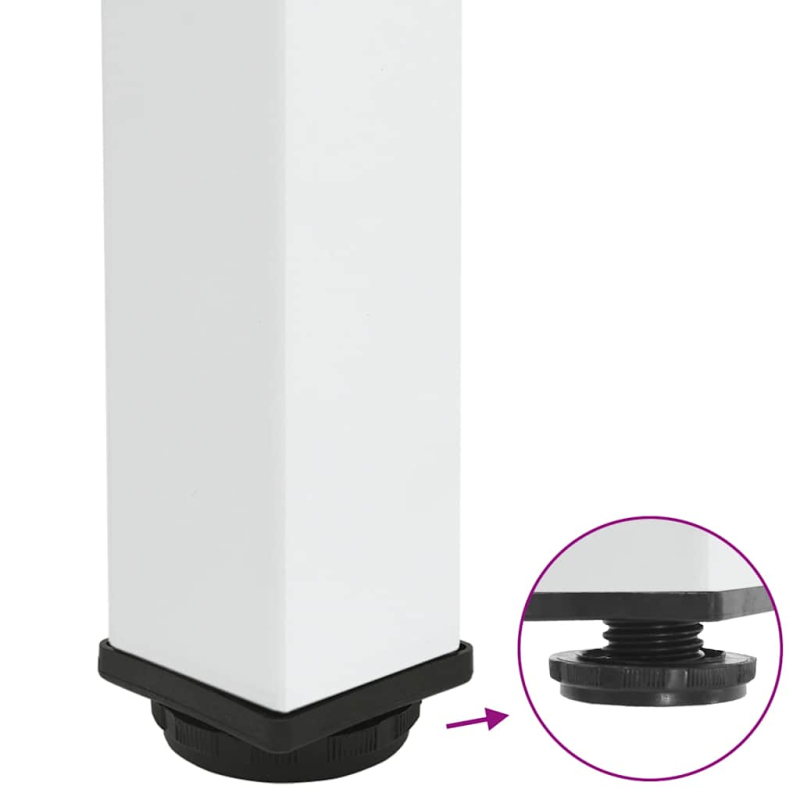 Couchtischbeine 4 Stk. Weiß 110-112 cm Stahl