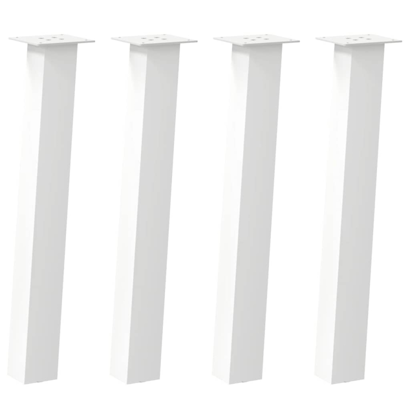 Couchtischbeine 4 Stk. Weiß 72 cm Stahl