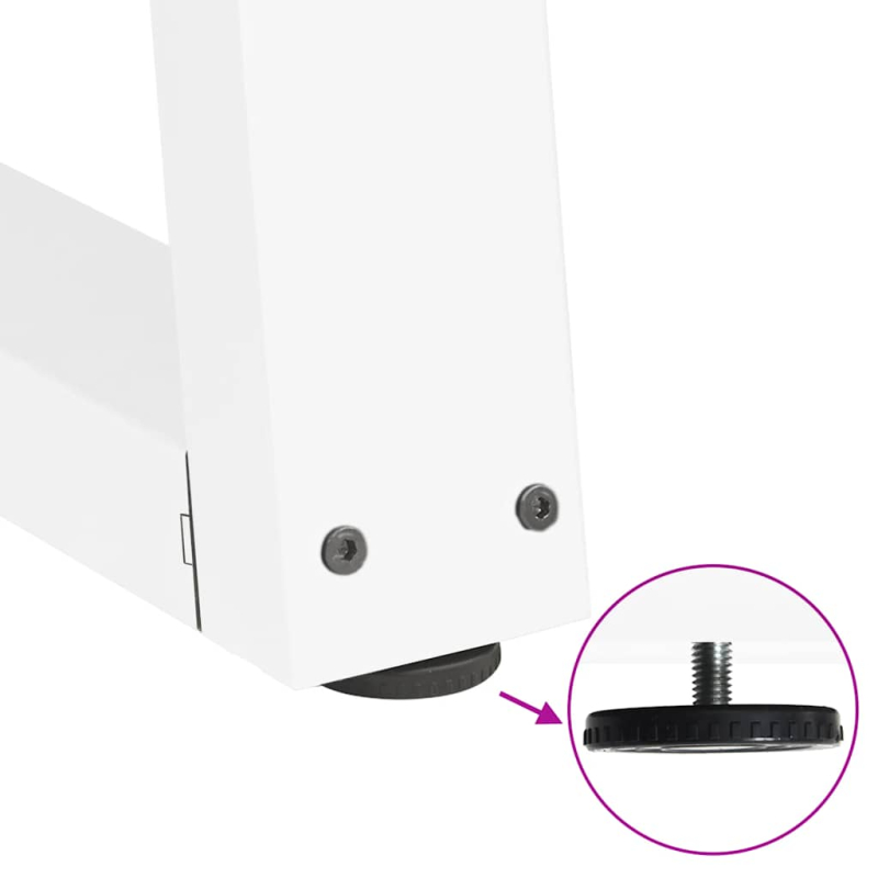 Esstischbeine V-Form 2 Stück Weiß 70x(30-31,3) cm Stahl
