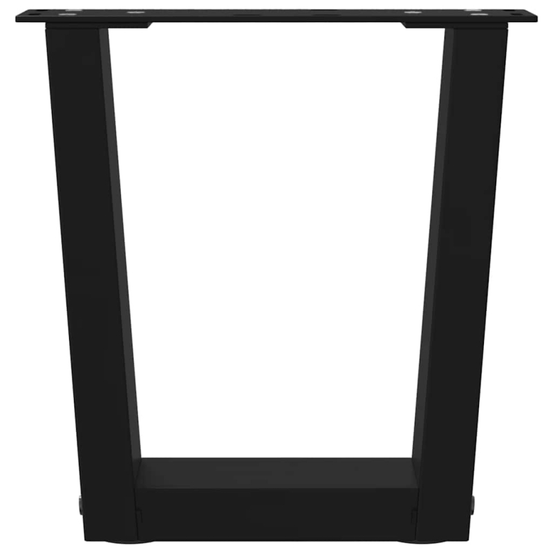 Esstischbeine V-Form 2 Stück Schwarz 40x(30-31,3) cm Stahl