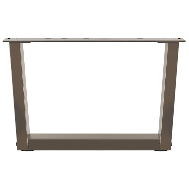 Esstisch Beine V-Form 2 Stück Naturstahl 60x(30-31,3) cm Stahl