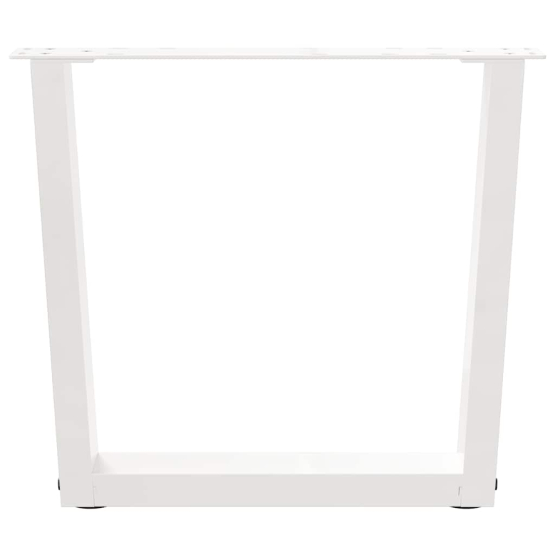 Esstisch Beine V-Form 2 Stück Weiß 60x(42-43,3) cm Stahl