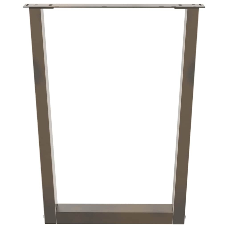 Esstischbeine V-Form 2 Stück Naturstahl 60x(72-73,3) cm Stahl