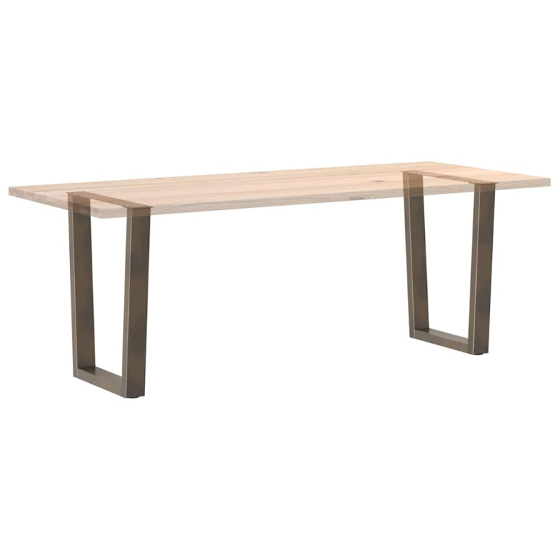 Esstisch Beine V-Form 2 Stück Naturstahl 70x(72-73,3) cm Stahl