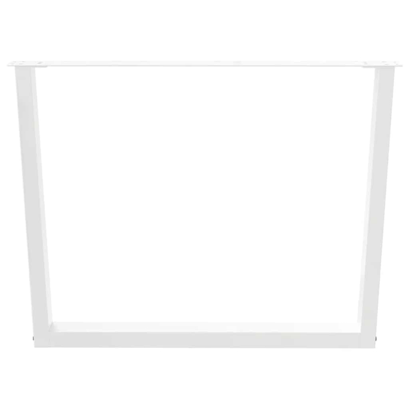 Esstischbeine V-Form 2 Stück Weiß 100x(72-73,3) cm Stahl