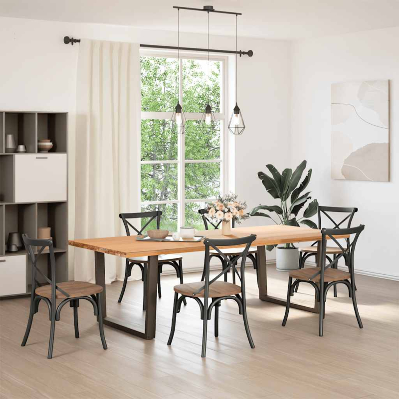 Esstisch Beine V-Form 2 Stück Anthrazit 100x(72-73,3) cm Stahl