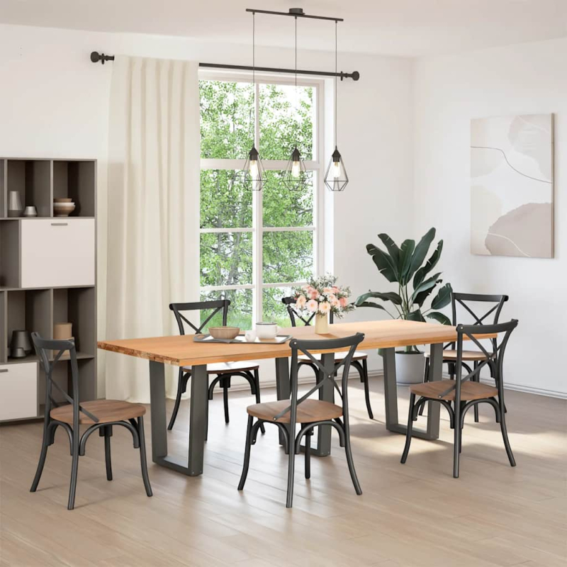 Esstisch Beine V-Form 3 Stück Anthrazit 70x(72-73,3) cm Stahl