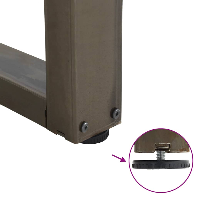 Esstischbeine V-Form 3 Stück Naturstahl 70x(72-73,3) cm Stahl