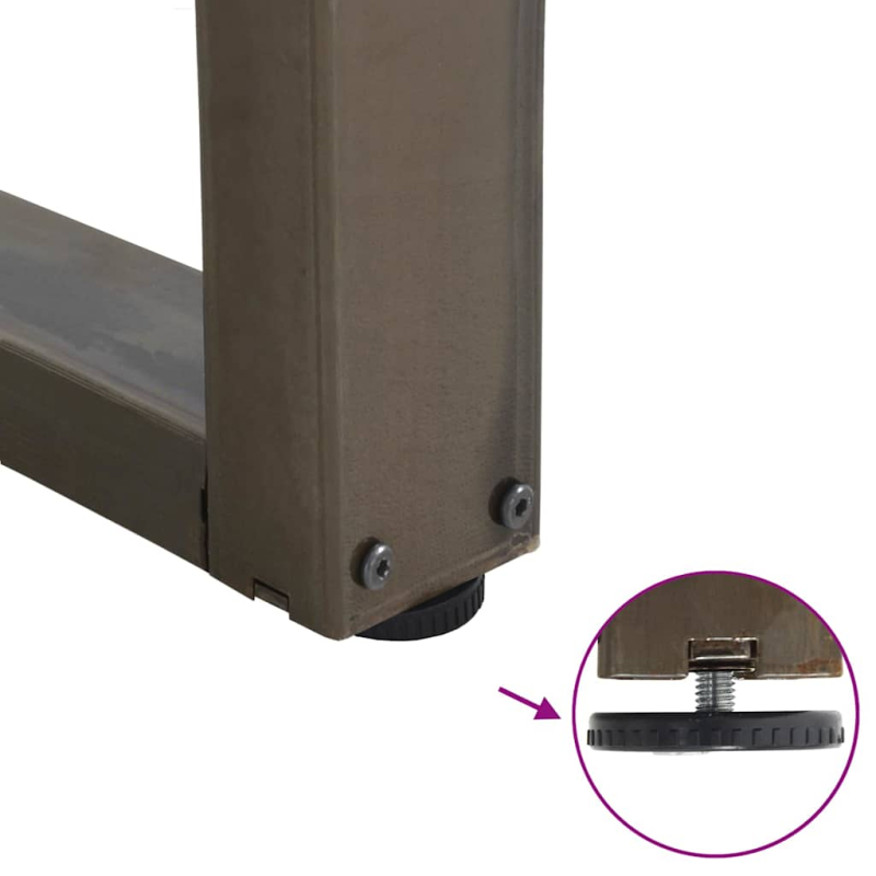 Esstisch Beine V-Form 3 Stück Naturstahl 90x(72-73,3) cm Stahl