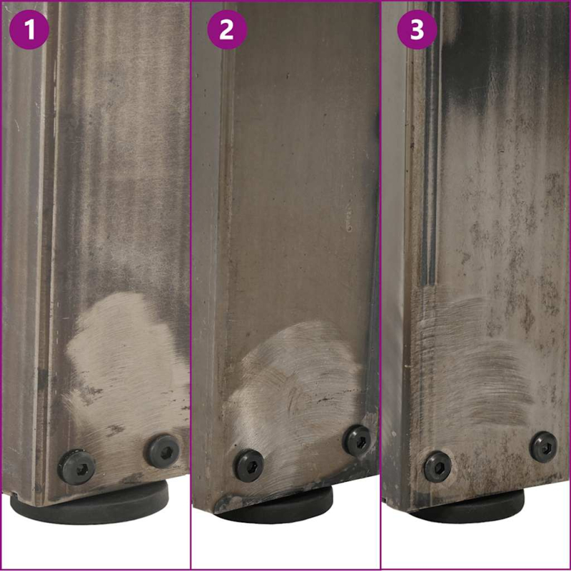 Esstisch Beine V-Form 3 Stück Naturstahl 90x(72-73,3) cm Stahl
