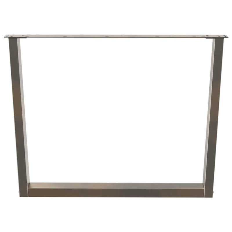 Esstischbeine V-Form 3 Stück Naturstahl 100x(72-73,3) cm Stahl