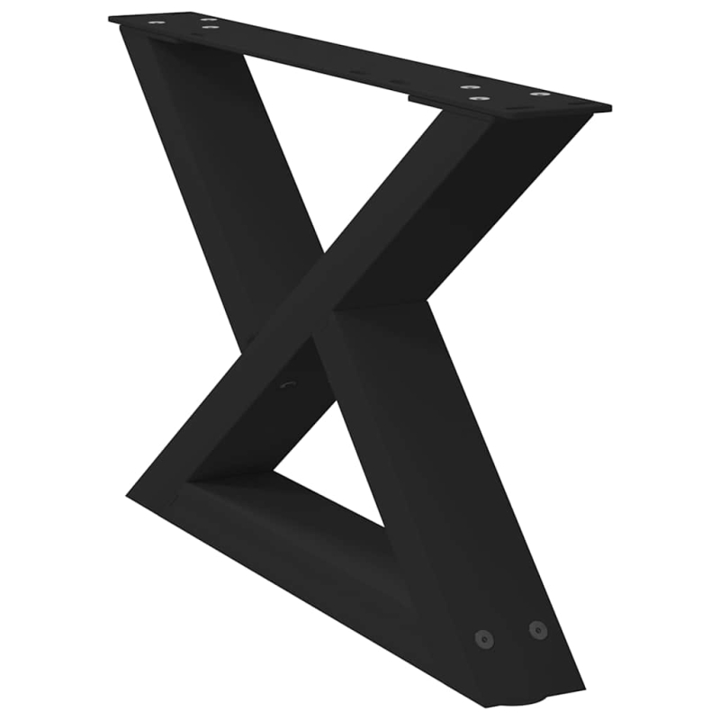 Couchtischbeine 2 Stk. Schwarz 60x(30-31,3) cm Stahl