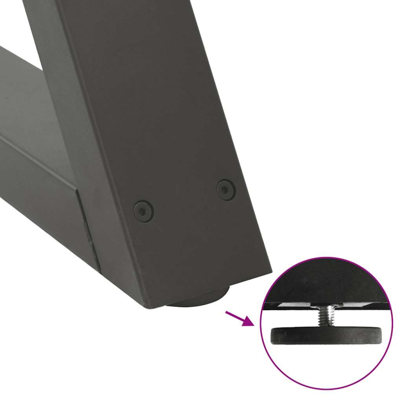 Couchtischbeine 2 Stk. Anthrazit 60x(30-31,3) cm Stahl