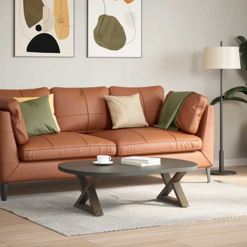 Couchtischbeine 2 Stk. Naturstahl 60x(30-31,3) cm Stahl