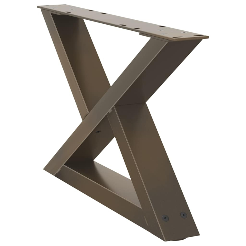 Couchtischbeine 2 Stk. Naturstahl 60x(30-31,3) cm Stahl