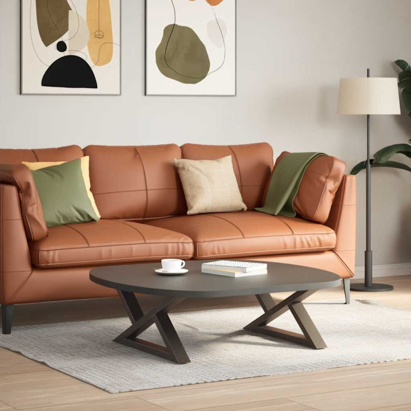 Couchtischbeine 2 Stk. Naturstahl 70x(30-31,3) cm Stahl