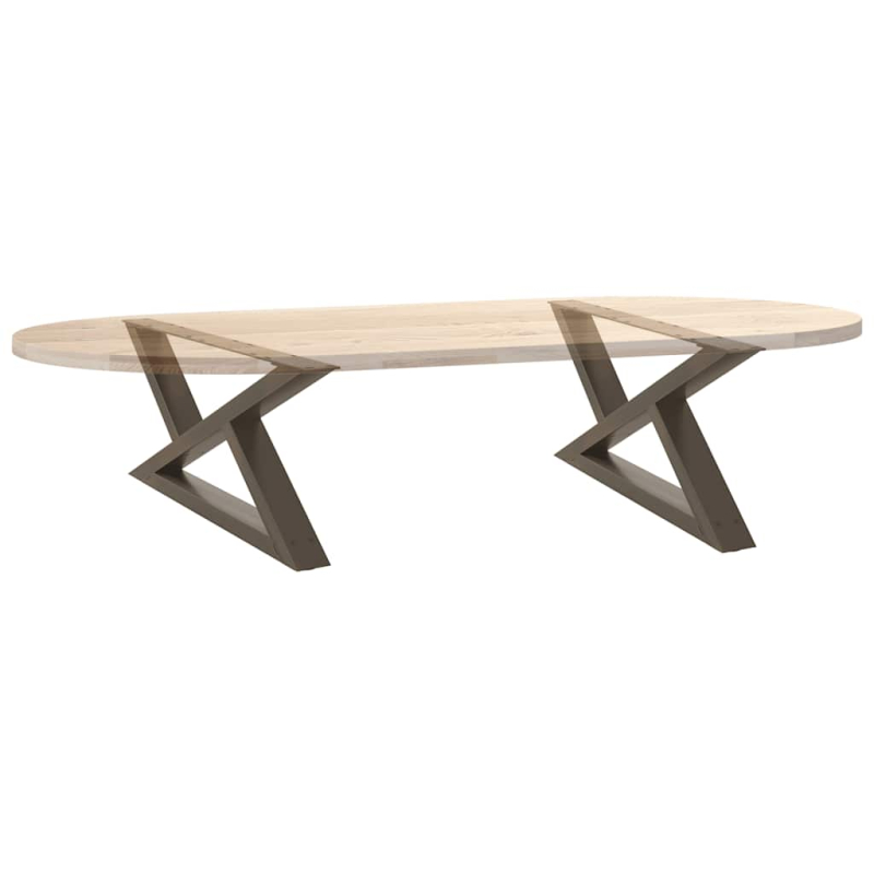 Couchtischbeine 2 Stk. Naturstahl 70x(30-31,3) cm Stahl