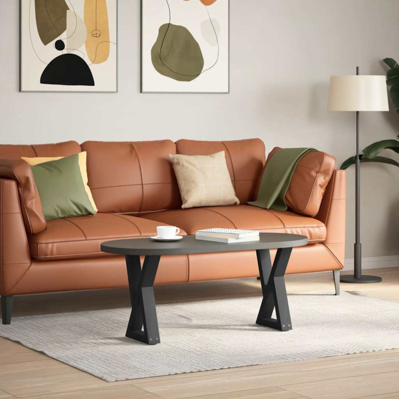 Couchtischbeine 2 Stk. Schwarz 28x(42-43,3) cm Stahl