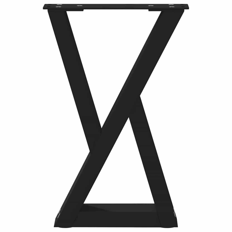 Couchtischbeine 2 Stk. Schwarz 28x(42-43,3) cm Stahl