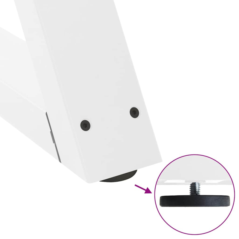 Couchtischbeine 2 Stk. Weiß 38x(42-43,3) cm Stahl