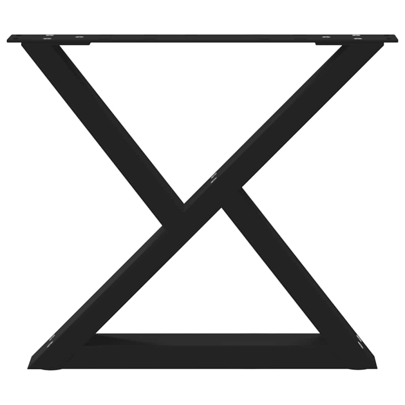 Couchtischbeine 2 Stk. Schwarz 50x(42-43,3) cm Stahl