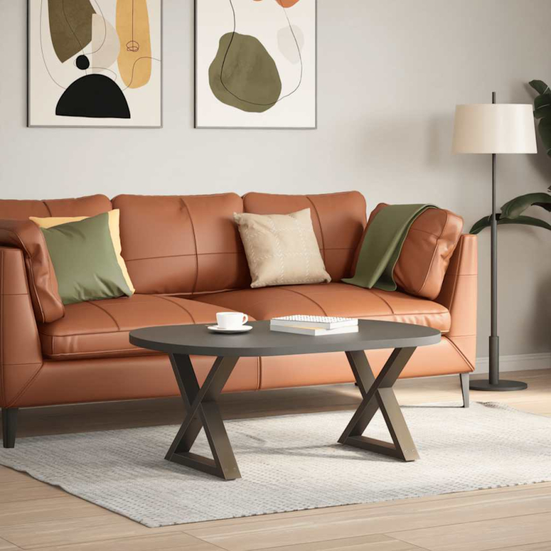 Couchtischbeine 2 Stk. Naturstahl 60x(42-43,3) cm Stahl