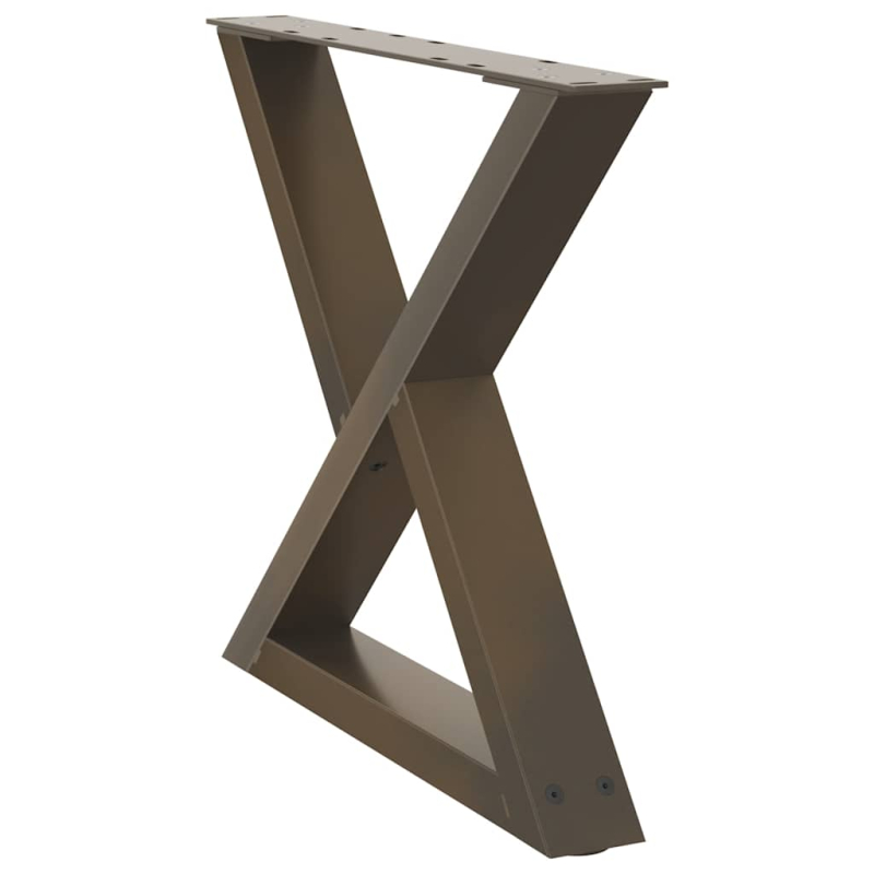 Couchtischbeine 2 Stk. Naturstahl 60x(42-43,3) cm Stahl