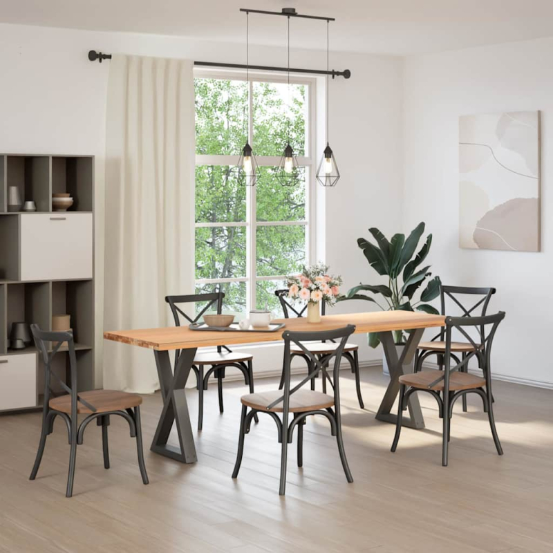 Esstisch Beine 2 Stk. Anthrazit 50x(72-73,3) cm Stahl