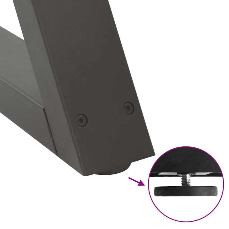 Esstisch Beine 2 Stk. Anthrazit 50x(72-73,3) cm Stahl