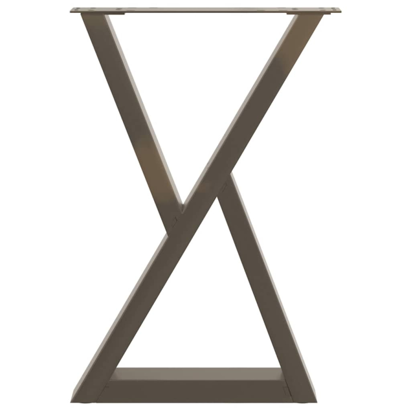 Esstisch Beine 2 Stück Naturstahl 50x(72-73,3) cm Stahl