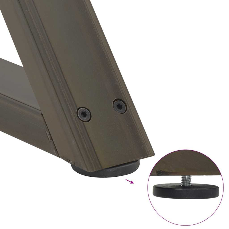 Esstisch Beine 2 Stück Naturstahl 50x(72-73,3) cm Stahl