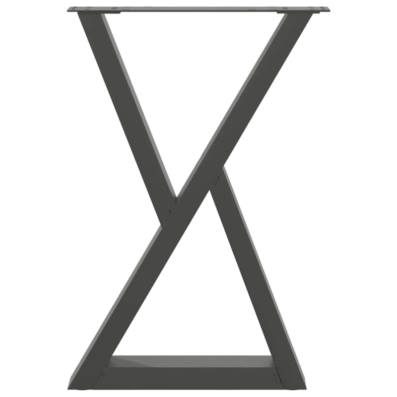 Esstisch Beine 2 Stk. Anthrazit 60x(72-73,3) cm Stahl