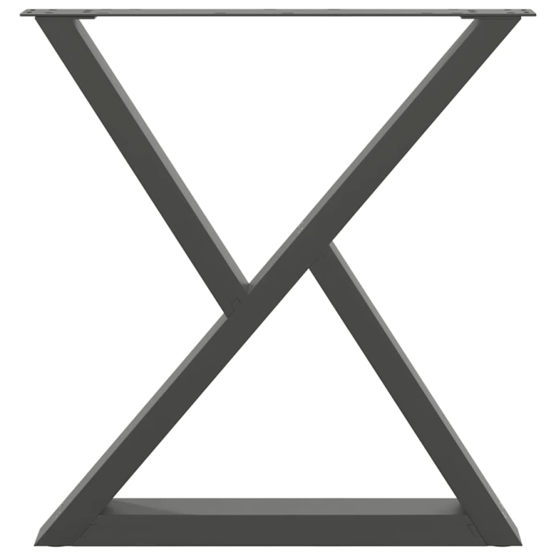 Esstisch Beine 2 Stück Anthrazit 70x(72-73,3) cm Stahl