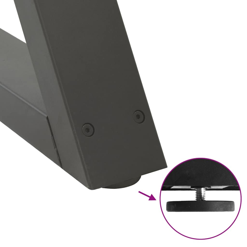 Esstisch Beine 2 Stück Anthrazit 70x(72-73,3) cm Stahl