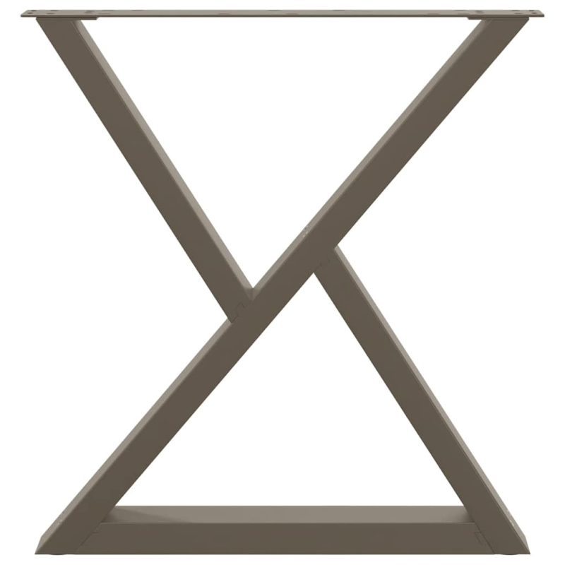 Esstisch Beine 2 Stück Naturstahl 70x(72-73,3) cm Stahl