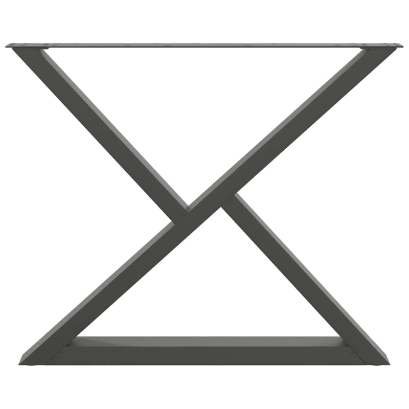 Esstisch Beine 2 Stück Anthrazit 90x(72-73,3) cm Stahl