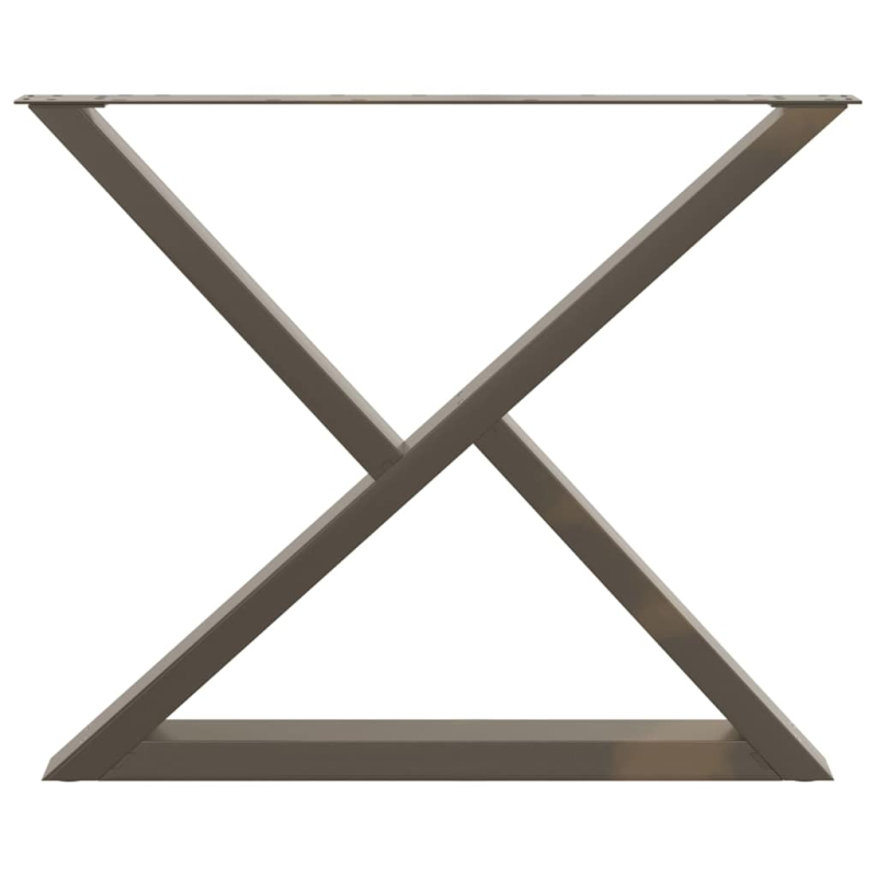 Esstisch Beine 2 Stück Naturstahl 90x(72-73,3) cm Stahl