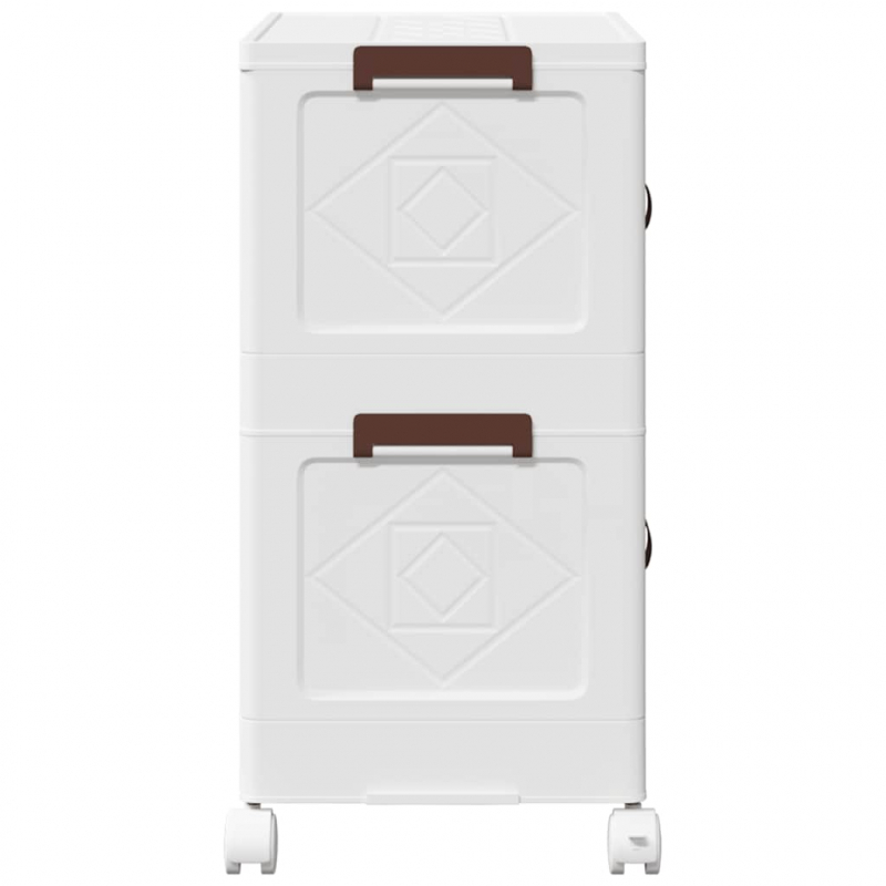 Aufbewahrungsbox mit Rädern Stapelbar 2-stöckig 28 L