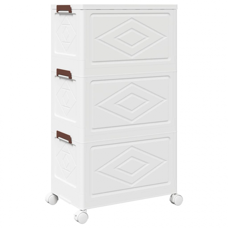 Aufbewahrungsbox mit Rädern Stapelbar 3-stöckig 28 L