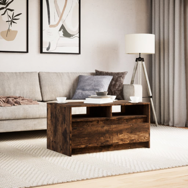 LED-Couchtisch Räuchereiche Holzwerkstoff