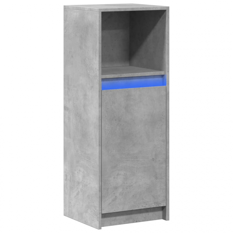 LED-Sideboard Betongrau 38x34x100 cm Holzwerkstoff